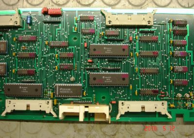 Hagenuk-type VLF transceiver board during the repair process at our company's laboratories
